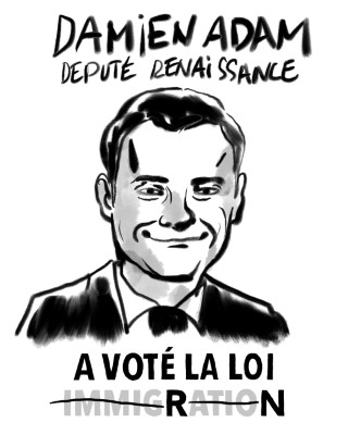 Portrait de Damien Adam par Terreur Graphique