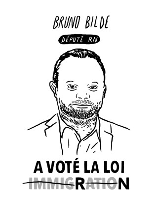 Portrait de Bruno Bilde par Quentin Faucompré