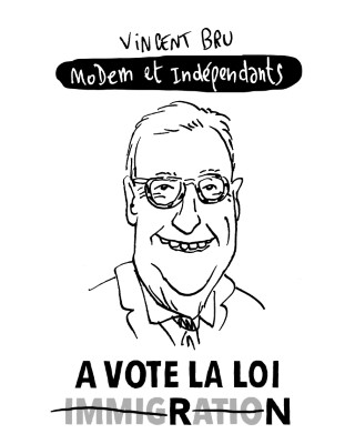 Portrait de Vincent Bru par Lewis Trondheim