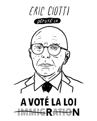 Portrait de Éric Ciotti par Quentin Faucompré