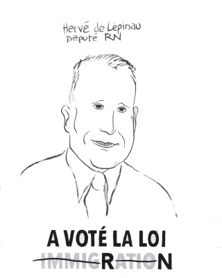 Portrait de Hervé de Lépinau par Florence Dupré la Tour