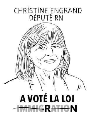 Portrait de Christine Engrand par Deloupy