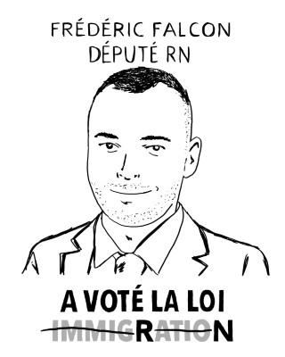 Portrait de Frédéric Falcon par Deloupy