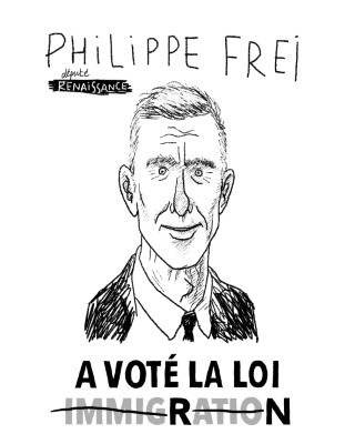 Portrait de Philippe Frei par Charles Berberian