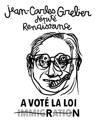 Portrait de Jean-Carles Grelier par Killoffer