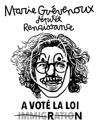 Portrait de Marie Guévenoux par Killoffer