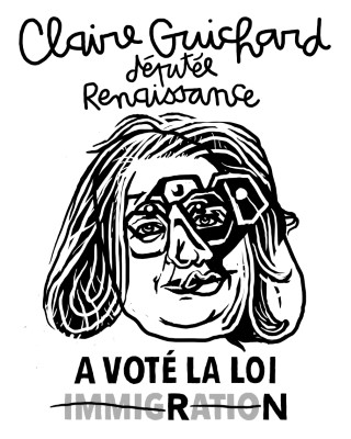 Portrait de Claire Guichard par Killoffer