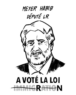 Portrait de Meyer Habib par Antoine Pédron