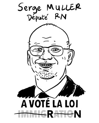 Portrait de Serge Muller par Lisa Mandel