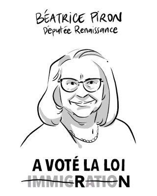 Portrait de Béatrice Piron par Cy