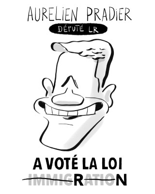 Portrait de Aurélien Pradié par Sié