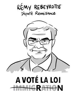 Portrait de Rémy Rebeyrotte par Cy