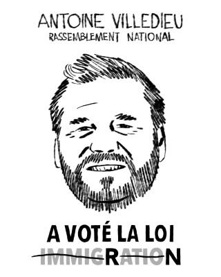 Portrait de Antoine Villedieu par Vincent Sorel